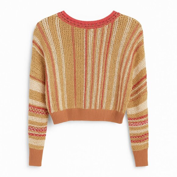 Free People Multicolor Textured Knit Sweater – Size S – Boho Chic - Picture 3 of 4
